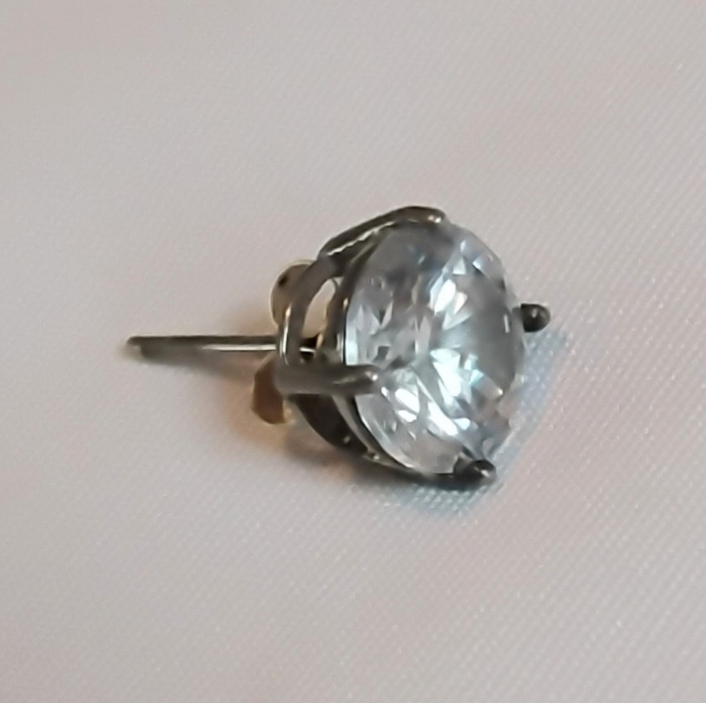 Single Silver Stud Earring
